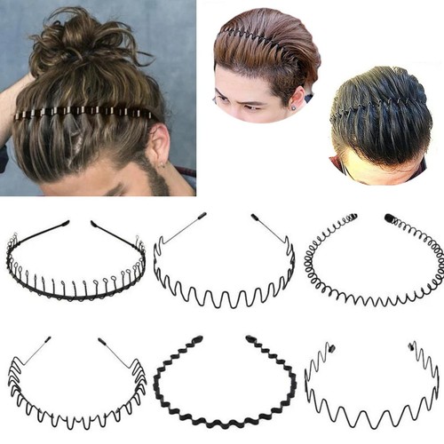 Black metal sports hairband - sports,