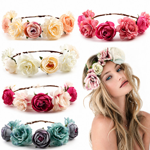 Women large flower crown - large,